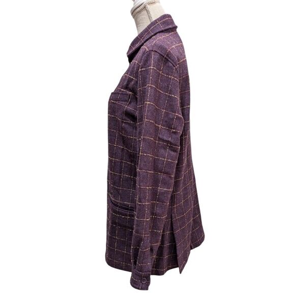 Faconnable Purple Plaid Women's Jacket - Picture 4 of 14